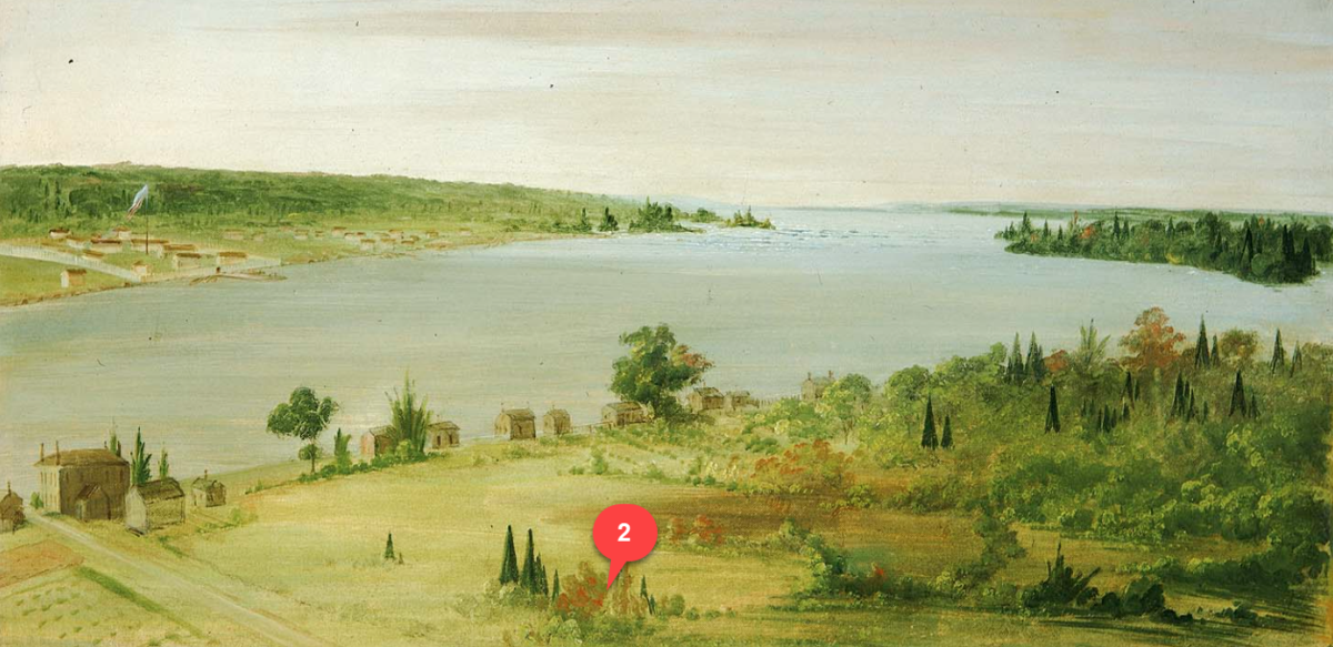 Sault Ste. Marie Fur Trading Post.  Courtesy of the Smithsonian American Art Museum