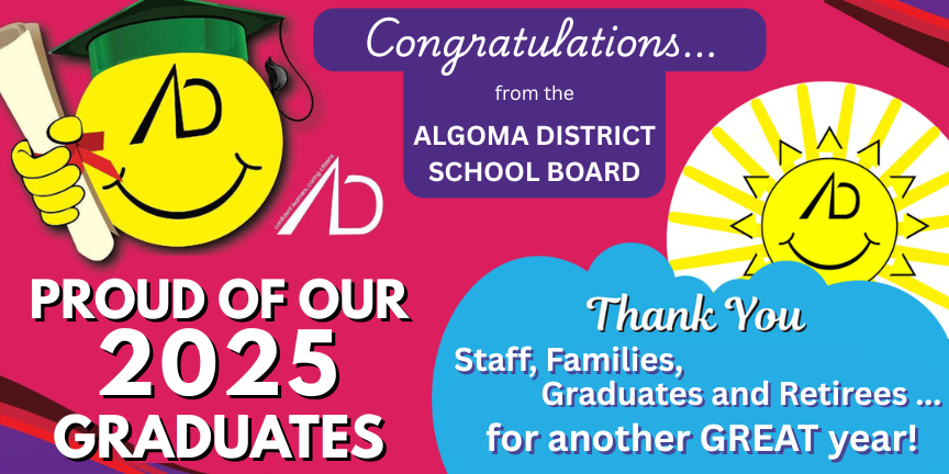 Congrats message with happy face grad