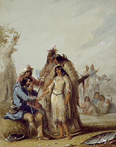 The Trapper's Bride, Alfred Jacob Miller, 1858-1859, Walters Art museum