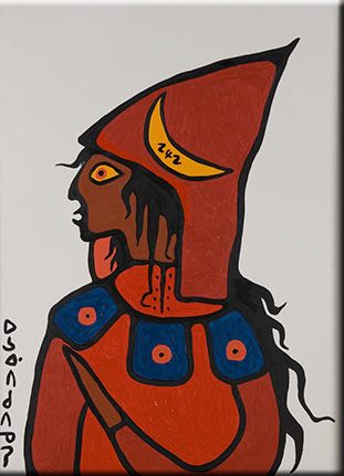 Norval Morrisseau, Heaven Dwellers Society, 1971, acrylic on canvas, On Long-Term Loan from the Algoma University Foundation