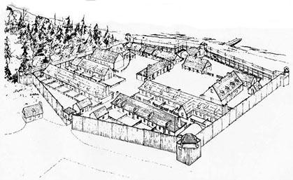 Michilimackinac 1749,  Courtesy of Mackinac State Historic Park