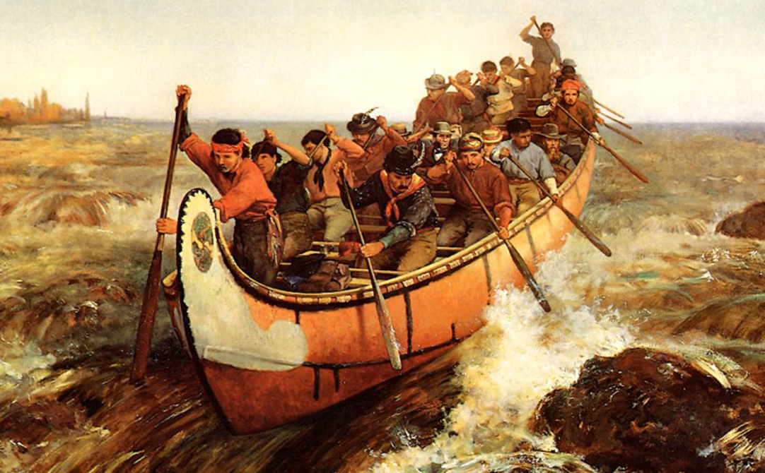 Shooting the Rapids, 1879, Frances Hopkins  Courtesy Library and Archives Canada , accession no. 00002 1989-401 X DAP